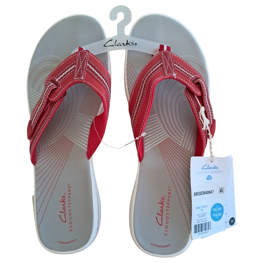 Clarks Cloudsteppers Jaazh Women Size 11 Red New Women Sandals